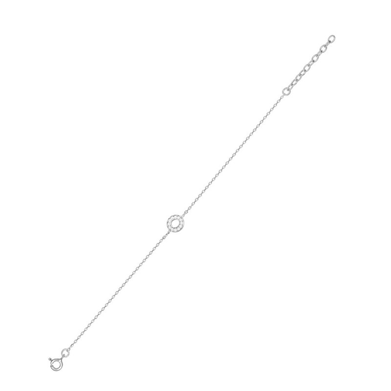 Bracelet Femme - Oxyde de zirconium - Argent 925 - Longueur : 18 cm