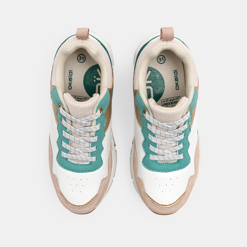 Baskets running vertes fille