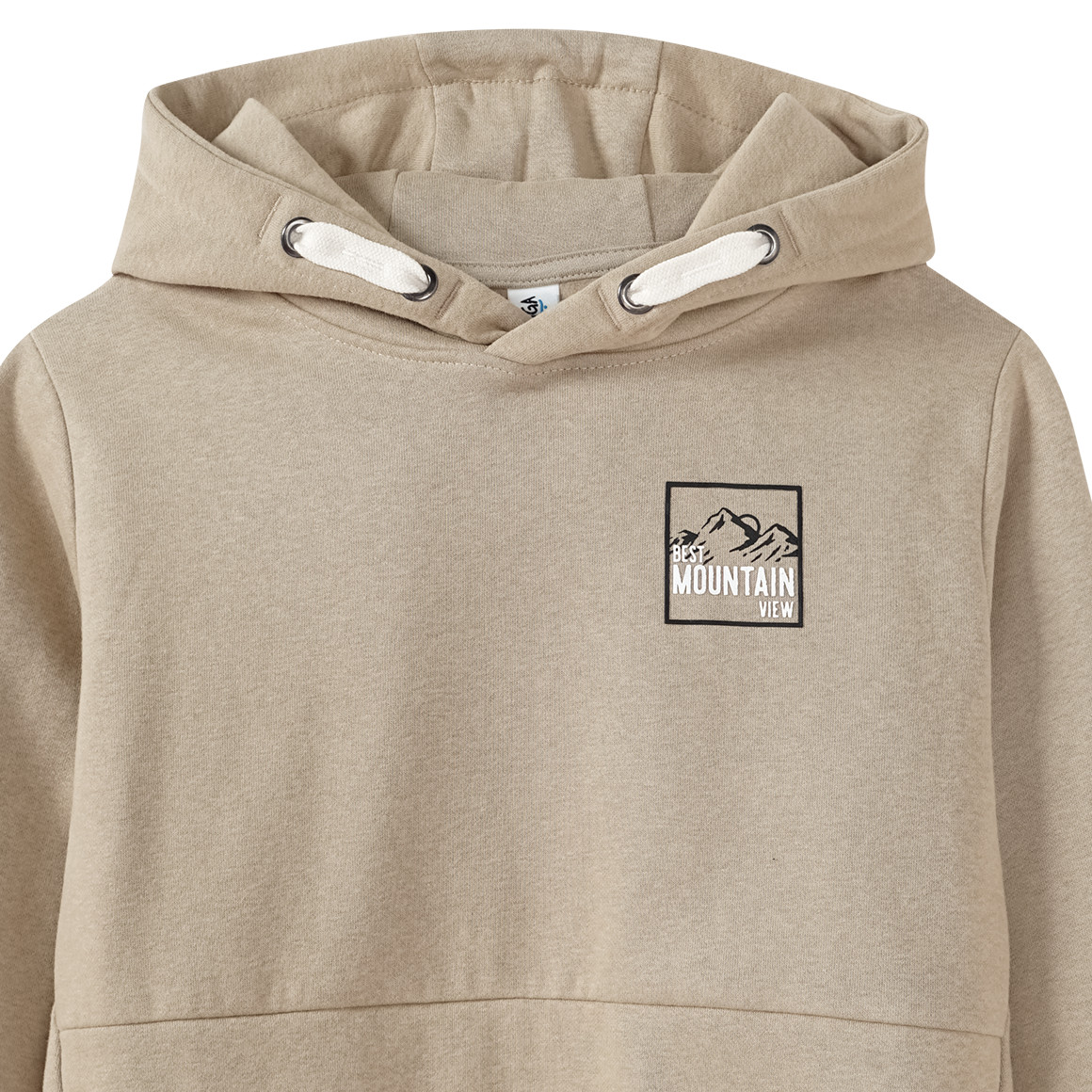 Yigga Jungen Hoodie mit Backprint hellbraun
