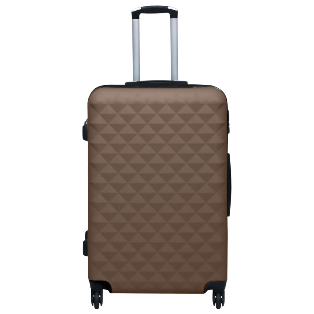 vidaXL Harde koffer met wielen, bruin, ABS