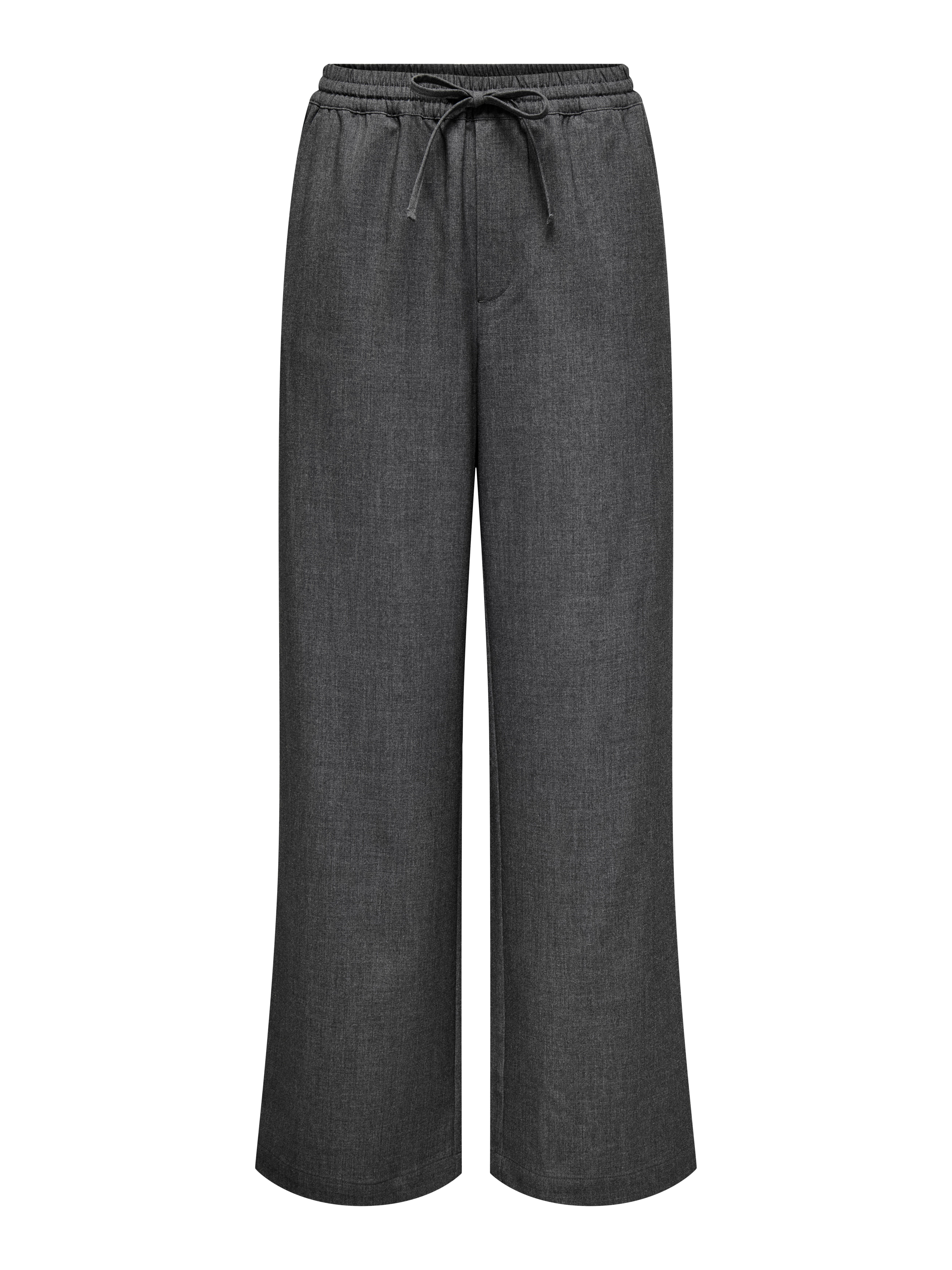JDYWILLY Mittlere Taille Weiter Beinschnitt Hose mit weitem Beinschnitt Dark Grey Melange