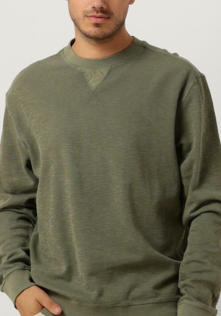 SCOTCH & SODA groene scotch & soda trui regular fit garment dyed sweatshirt in organic cotton