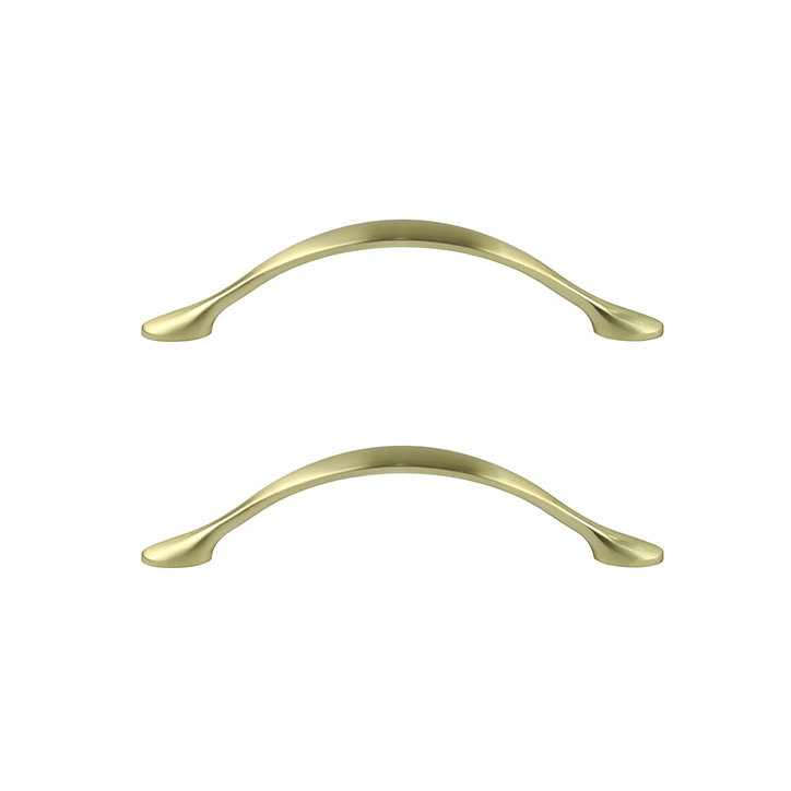 Poignée de meuble de cuisine GoodHome Chervil effet laiton L. 15,86 cm, 2 pièces