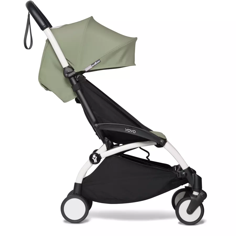BABYZEN Kinderwagen YOYO2 6+ White mit Textilset Olive