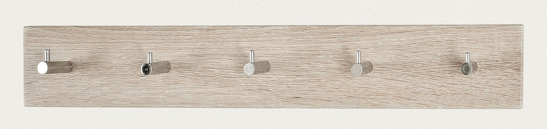 Garderobenleiste Eddy 5 Eiche-Dekor 57 x 8 x 5 cm