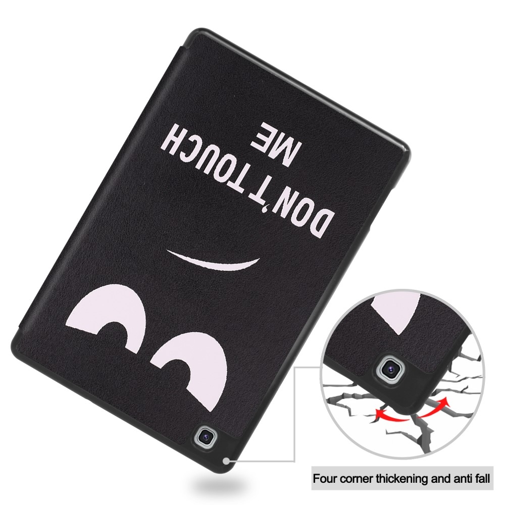 Samsung Galaxy Tab S6 Lite (2024/2022/2020) Leder Tasche Smart Cover Don't Touch My Pad - Schwarz