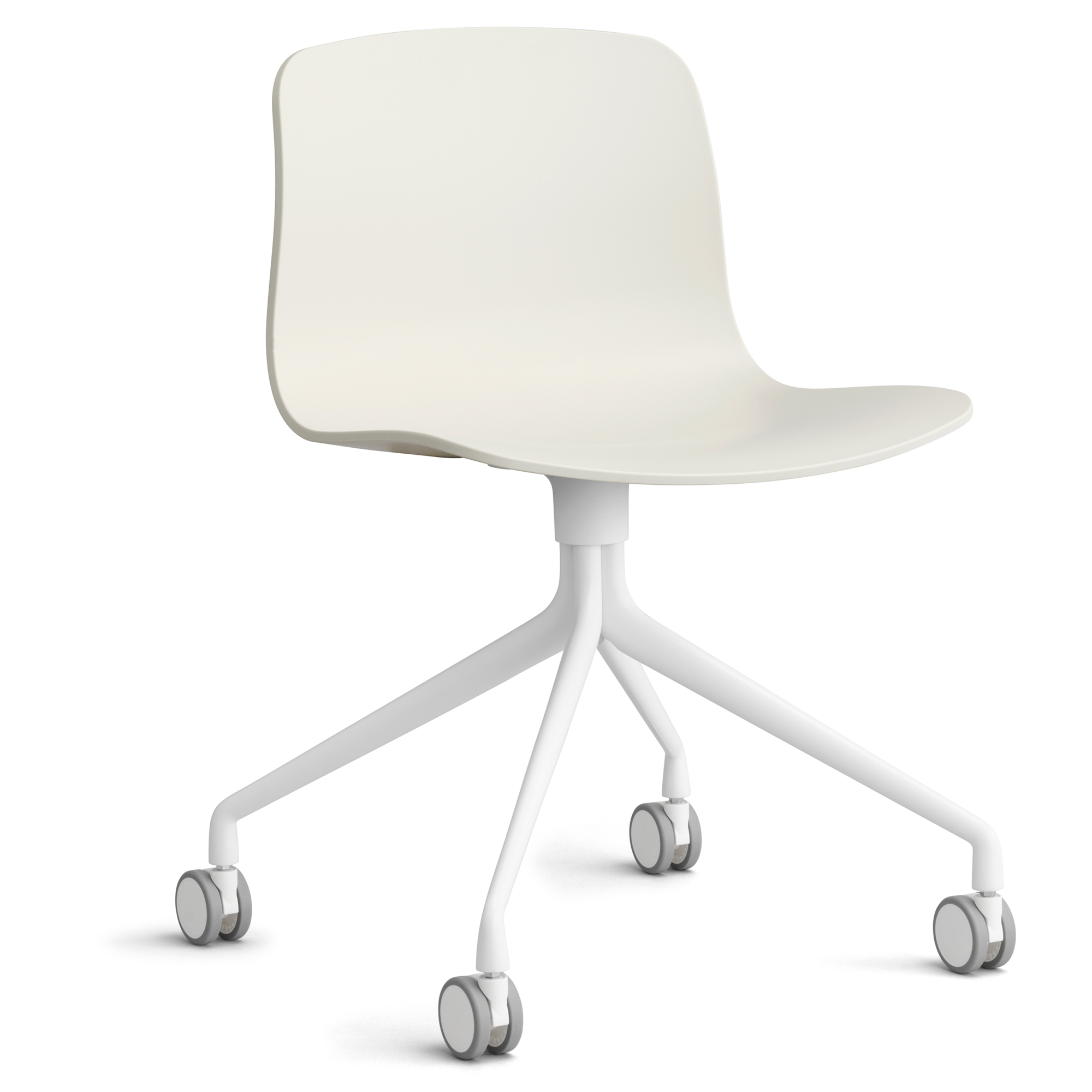 Bureaustoel AAC14 wit onderstel cream white