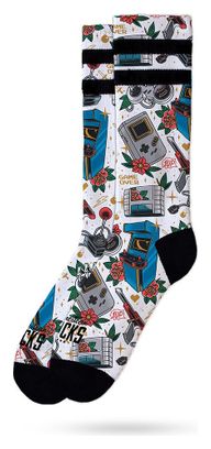 Game Over - Chaussettes Graphiques Techniques Coolmax - Cyclisme  Running et Sport