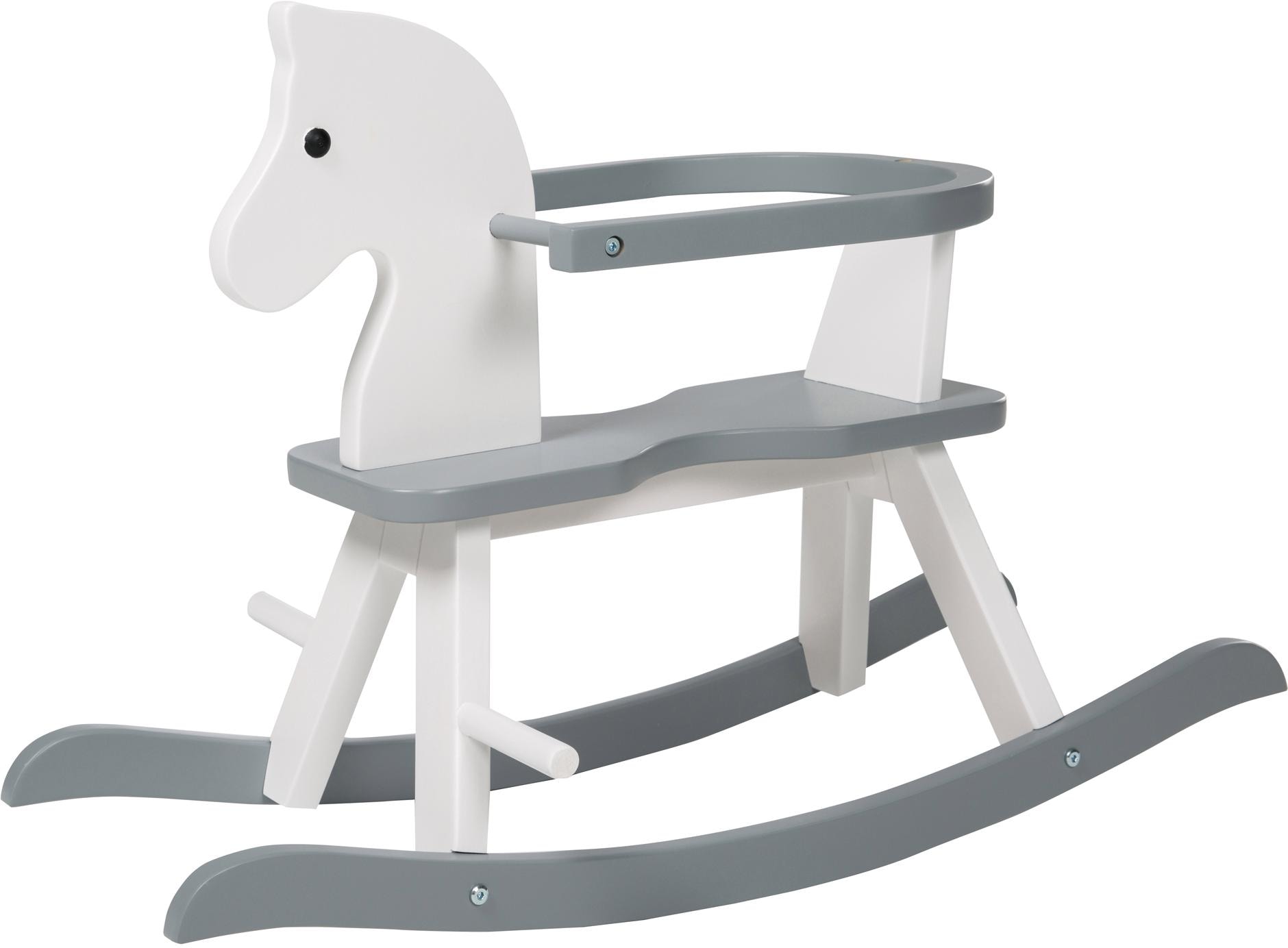 roba® Schaukelpferd »Weiss/Grau« aus Holz