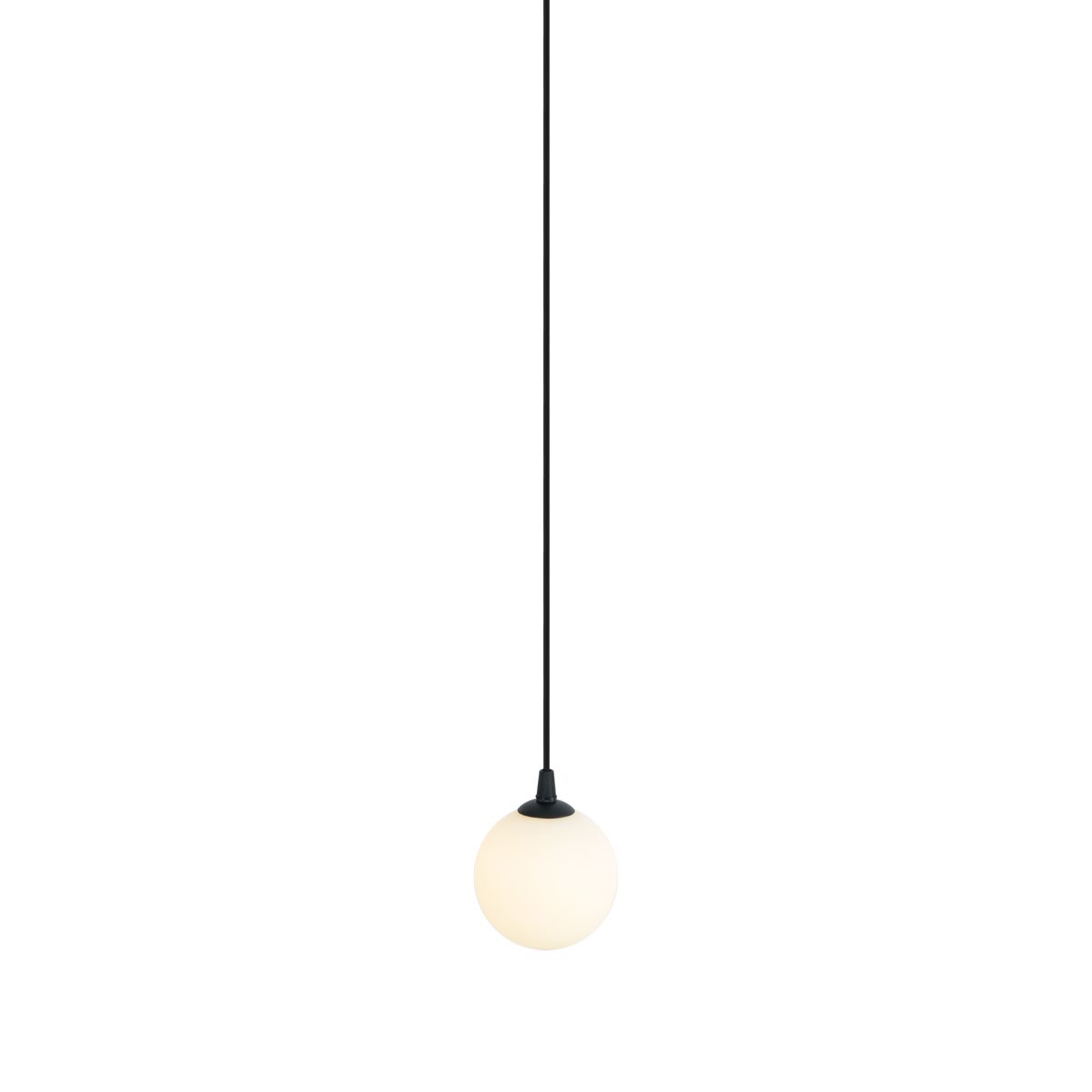 Moderne hanglamp zwart met wit glas voor railsysteem 1-fase - Slimline Eira