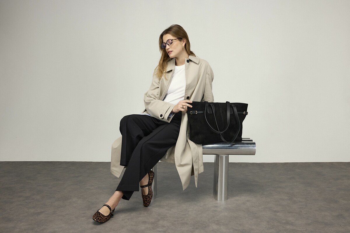 NAT & NIN<br>Leren shoppingtas, MARCEAU