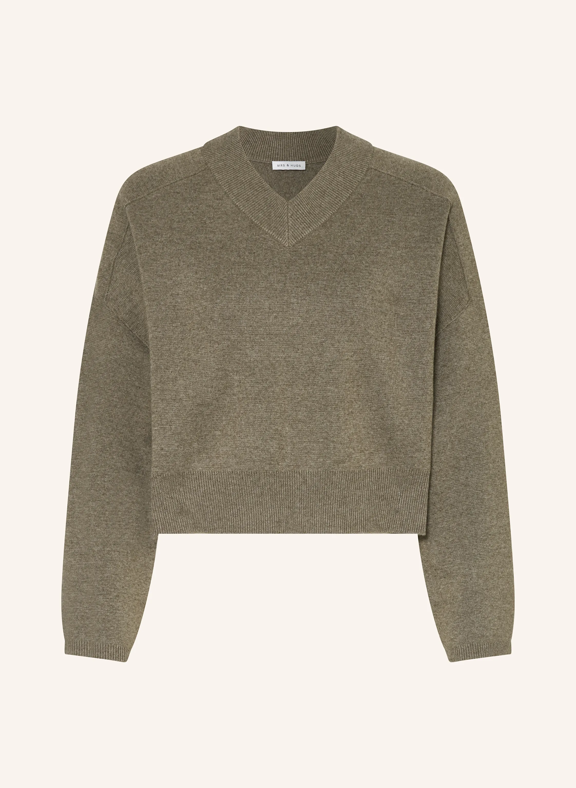 MRS & HUGS Cropped-Pullover mit Leinen