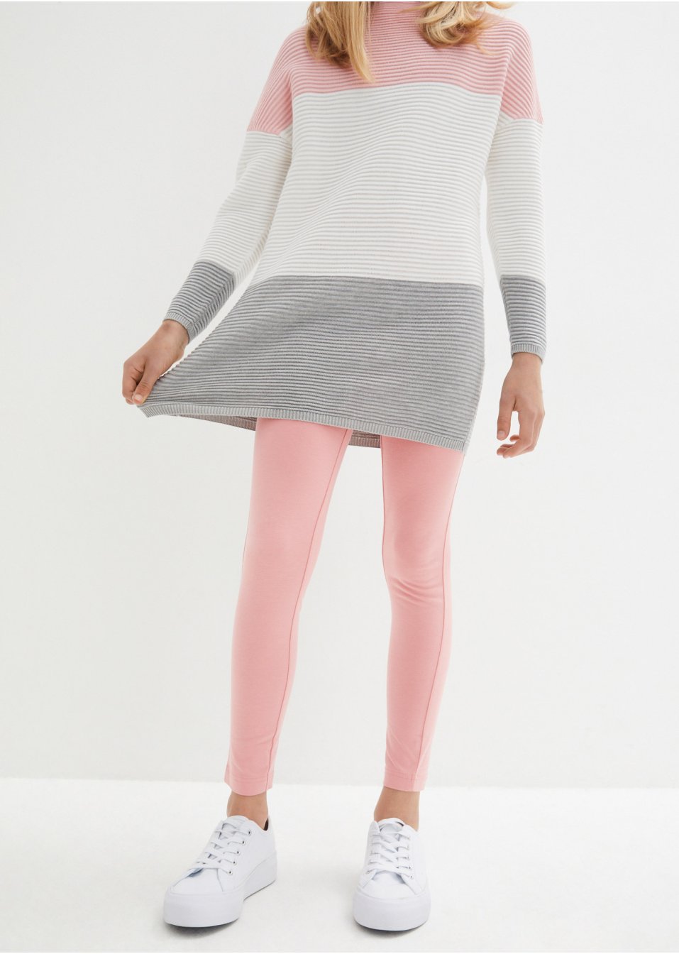 Lot de 3 leggings fille avec coton