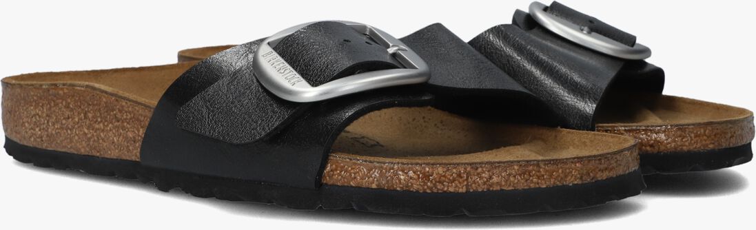 BIRKENSTOCK zwarte birkenstock slippers madrid big buckle dames