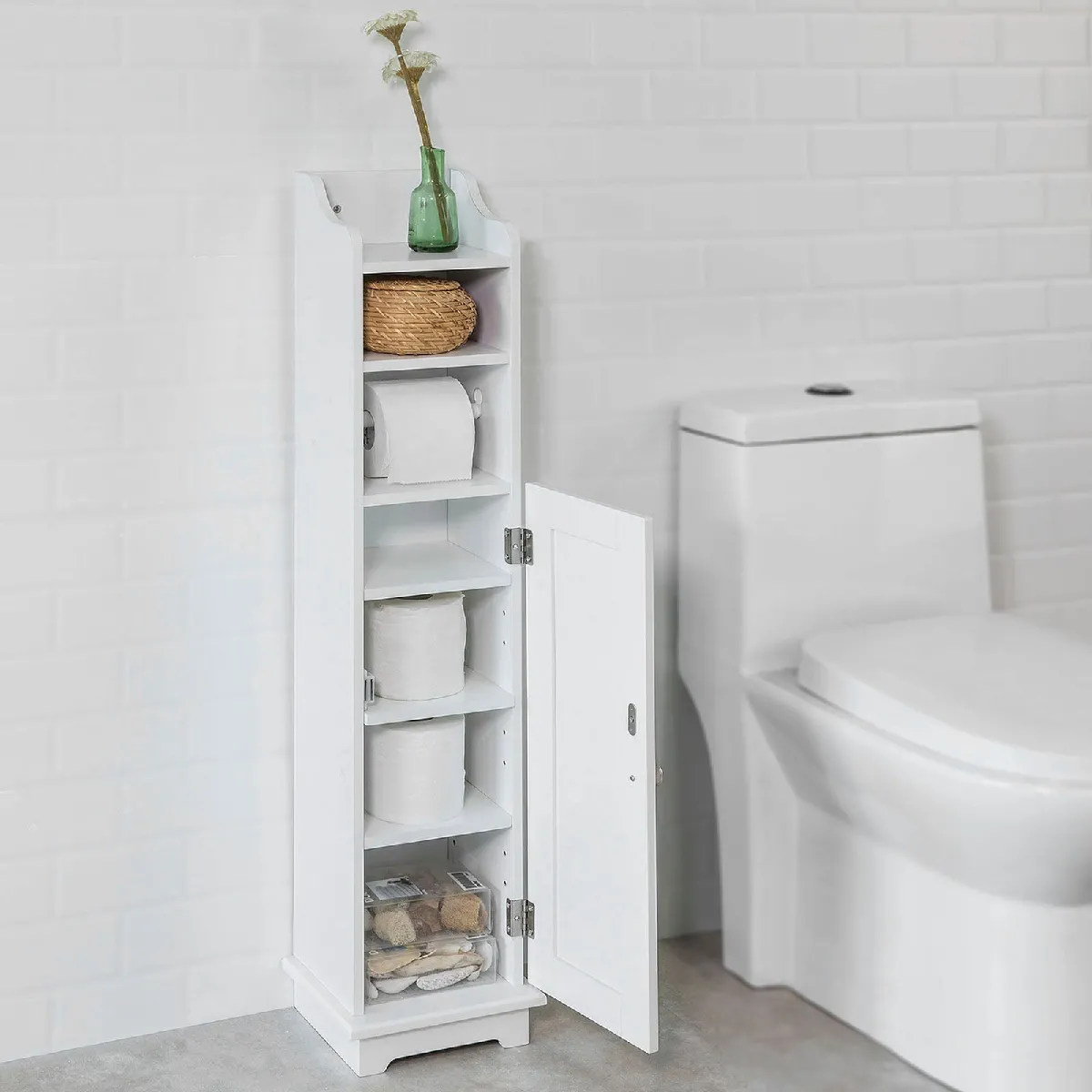sobuy SoBuy FRG177-W Support Papier Toilette - Blanc