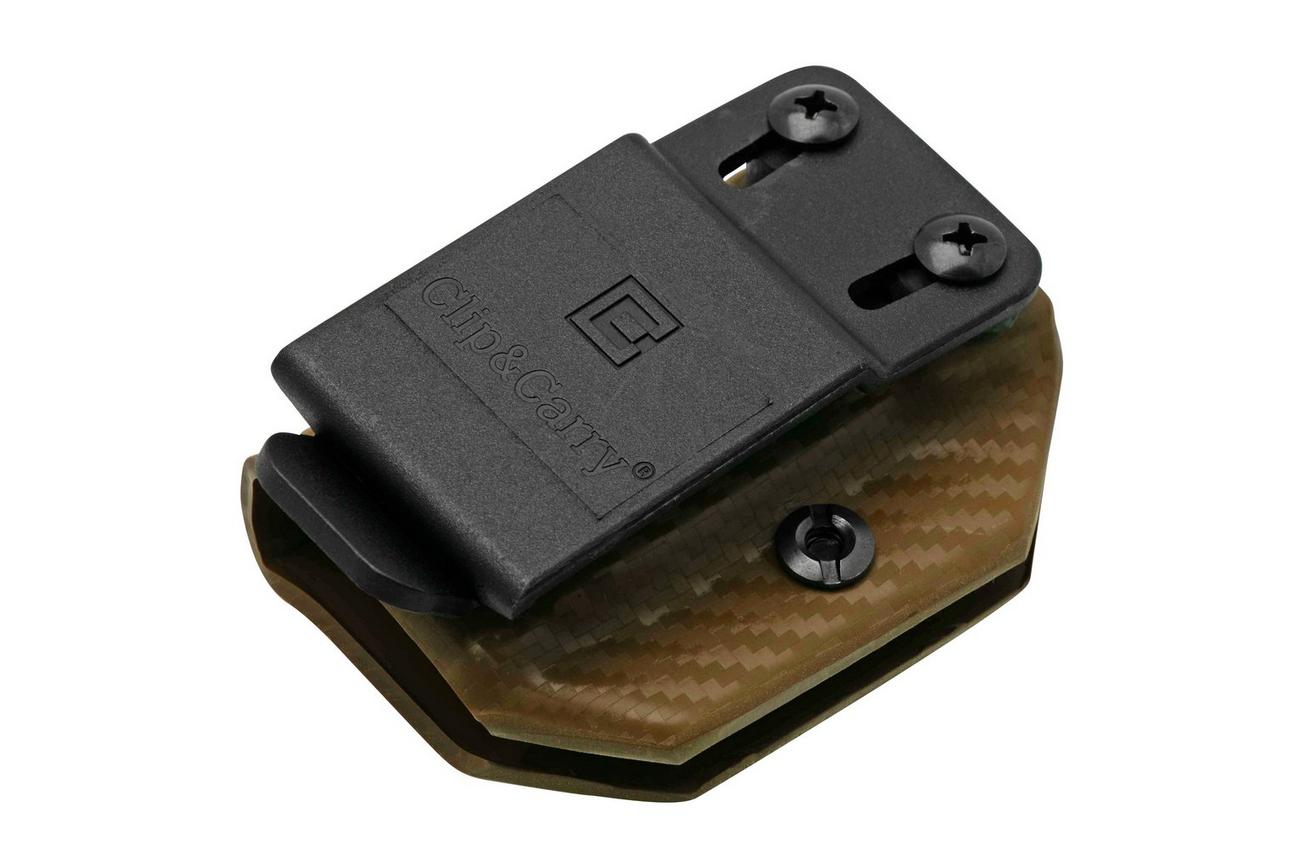 Clip And Carry Kydex Sheath Victorinox Spirit, Carbon Fiber Brown VSPIRIT-CF-BRN riemholster