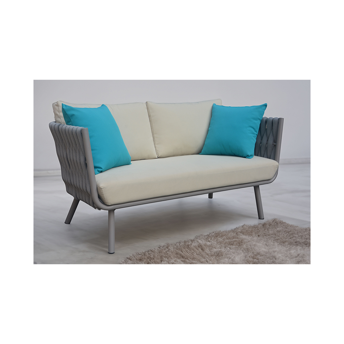CONTINI Soma Outdoor 2er- Sofa 141x75x69cm, Wetterfest