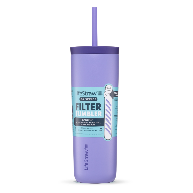 LifeStraw Go Tumbler 500 ml RVS waterfilterfles - Purple
