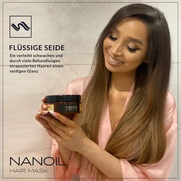 Haarmaske mit flüssiger Seide