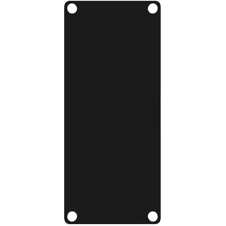 Caymon CASY101/B blindplaatje staal, 1 module voor CASY-chassis