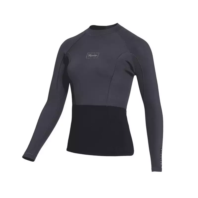 Top néoprène femme MYSTIC Lunar L/S 2mm Dark Grey
