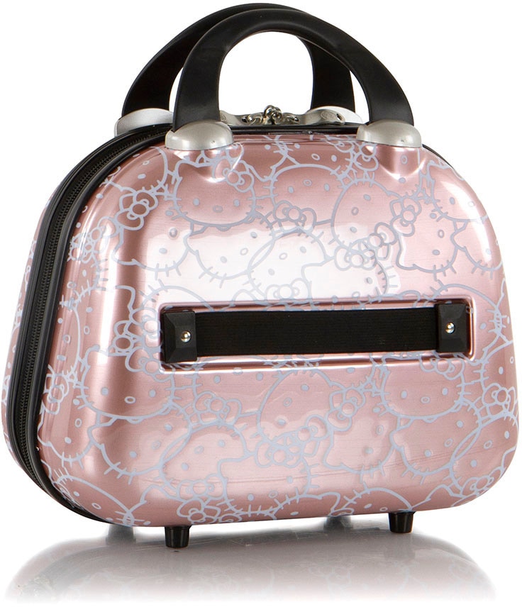 Heys Kinderkoffer »Kinderreiseset Hello Kitty roségold« Set, Kinderkoffer und Kosmetikkoffer,  31,8 l 4 Rollen Heys x Joachim Llambi Kindertrolley Handgepäck-Koffer