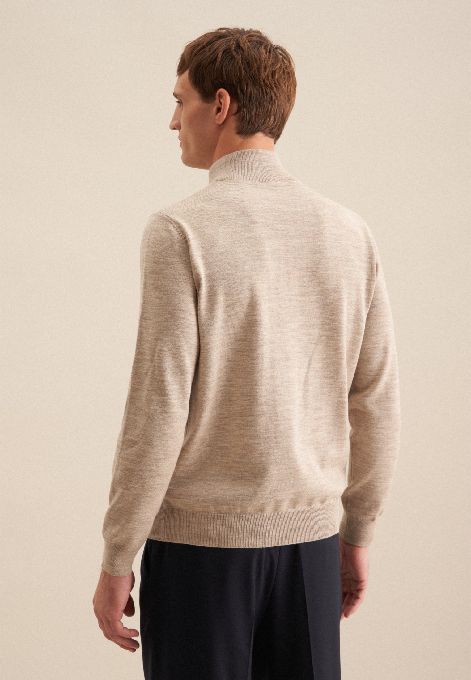 seidensticker Strickpullover »Schwarze Rose« Quarter Zip Uni