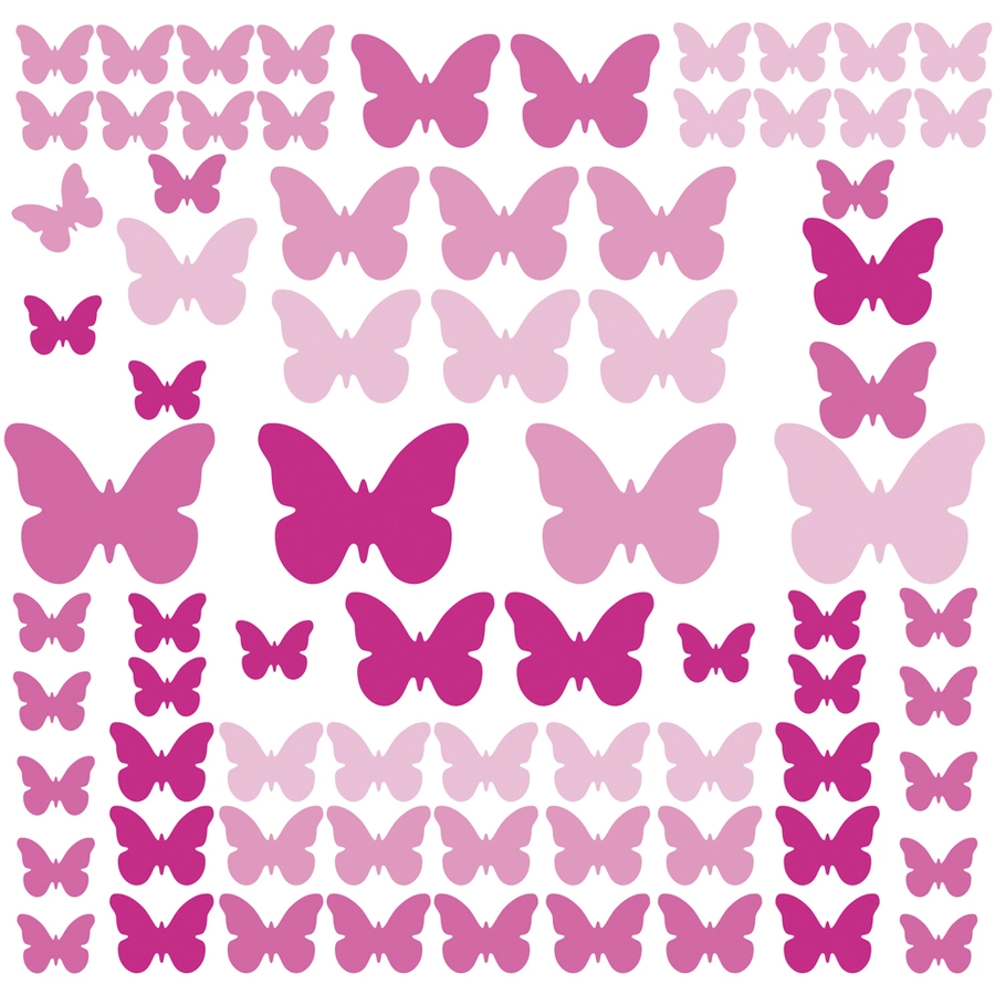Room Mates Schmetterlinge Pink Mehrfarbig