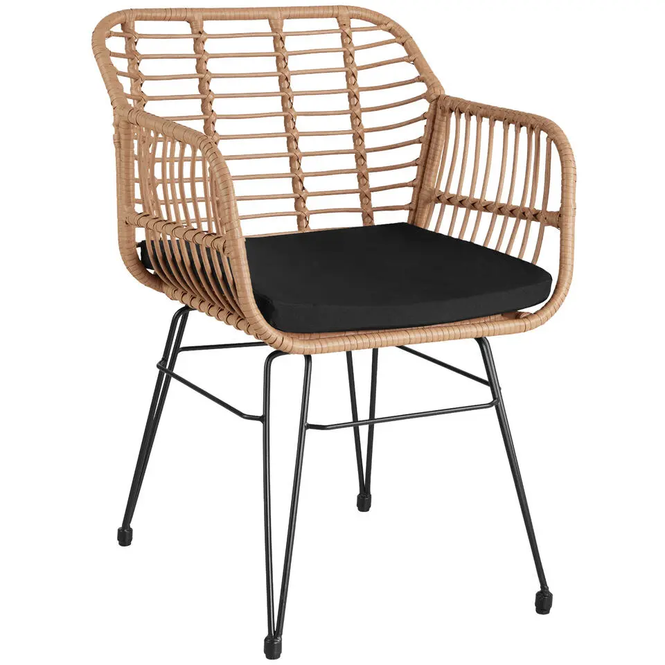 tectake - loungeset Molfetta - wicker - natuurkleur