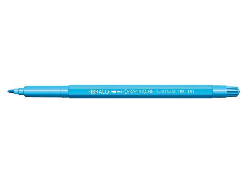 Caran d'Ache Filzstift Fibralo 1 Stück, Hellblau Fasermaler für überraschende Effekte
