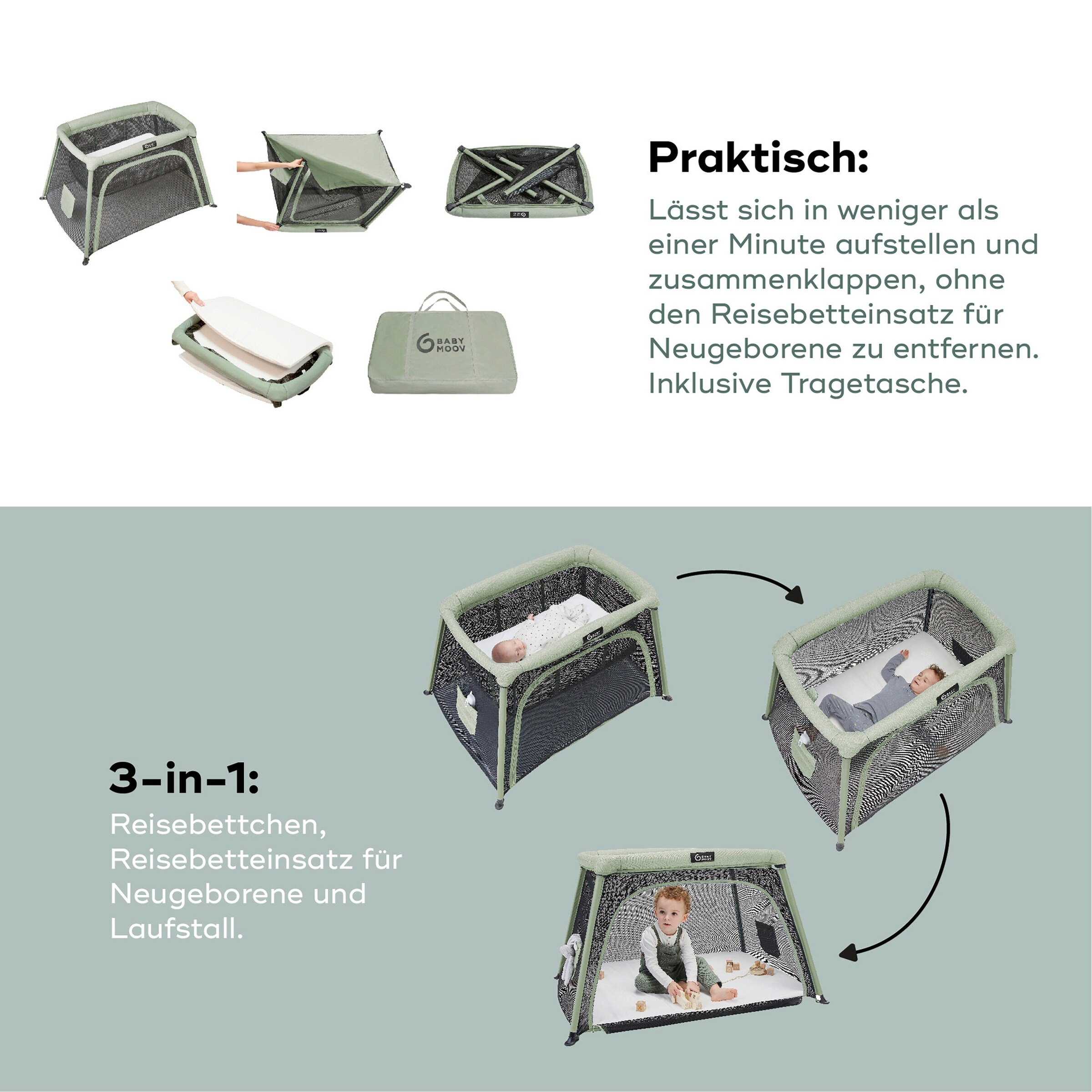 Babymoov Reisebett 3-in-1 Moov & Comfy