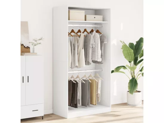 Garde-robe Blanc 100x50x200 cm Bois d'ingénierie