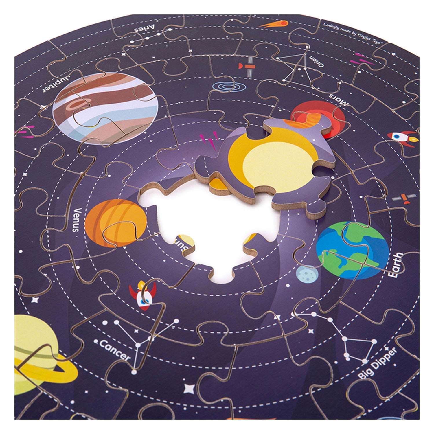 Bigjigs Vloerpuzzel Zonnestelsel Rond, 39cm