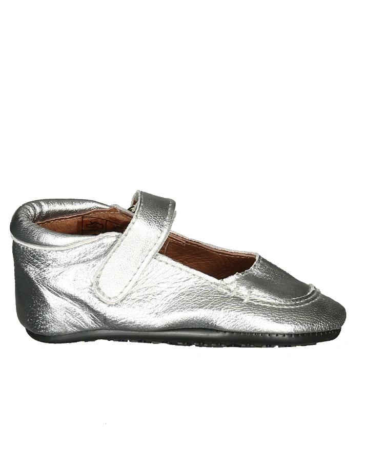 Hausschuhe BALLERINA VELCRO in silver