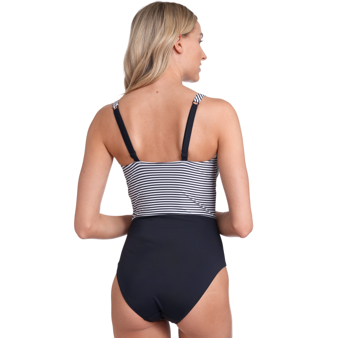 Gina Benotti Damen Shape-Badeanzug mit wattierten Cups dunkelblau / weiss