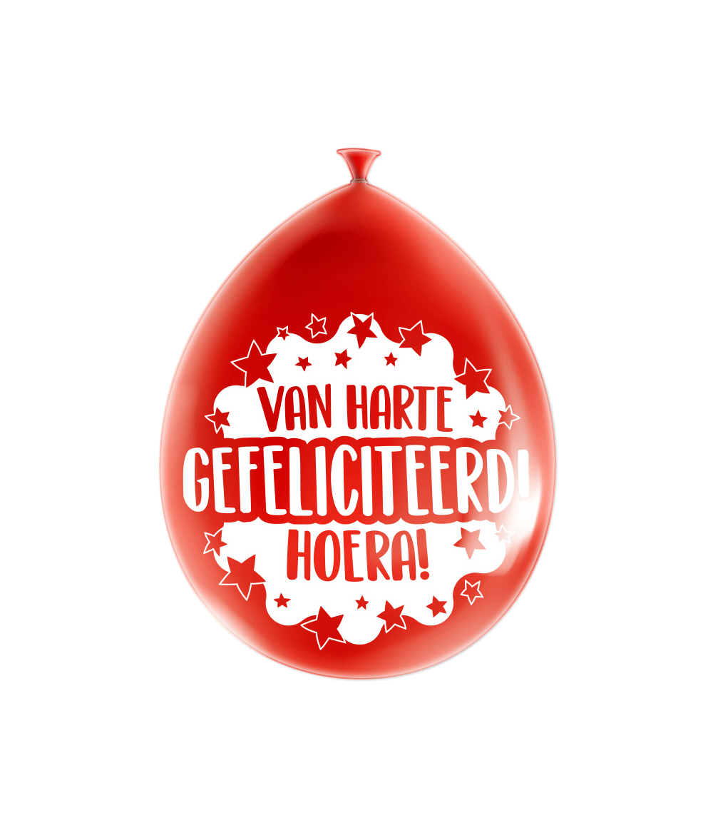 Verjaardag Ballonnen Van Harte Gefeliciteerd 30cm 8st