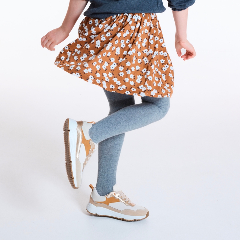 Baskets running beige fille