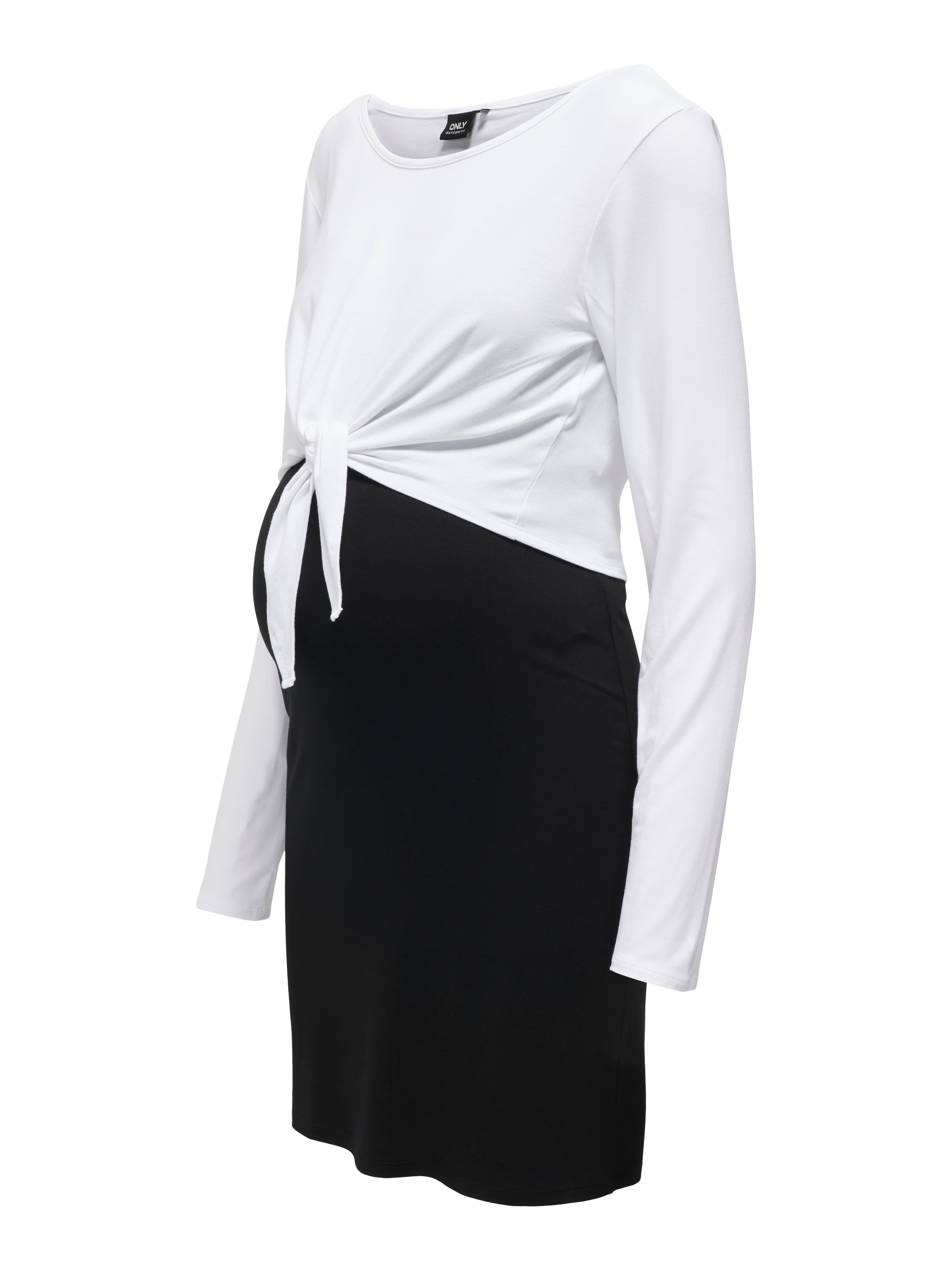 OLMSTRIPE Langes Kleid Black