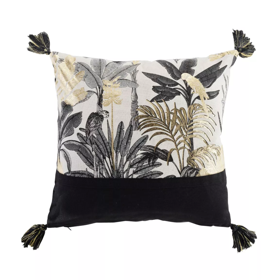 Coussin carré coton (40 x 40 cm) Karaba Noir
