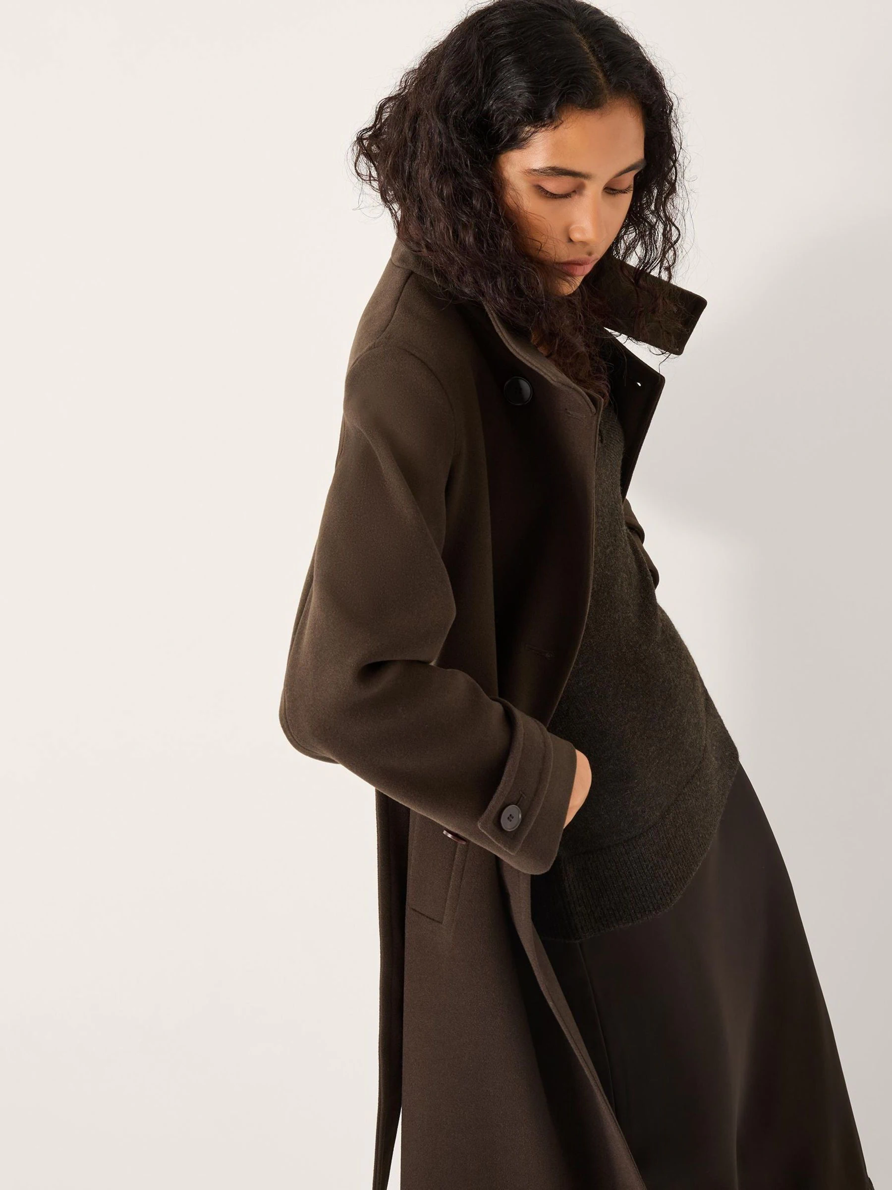 Monsoon Tia Funnel Trench Coat