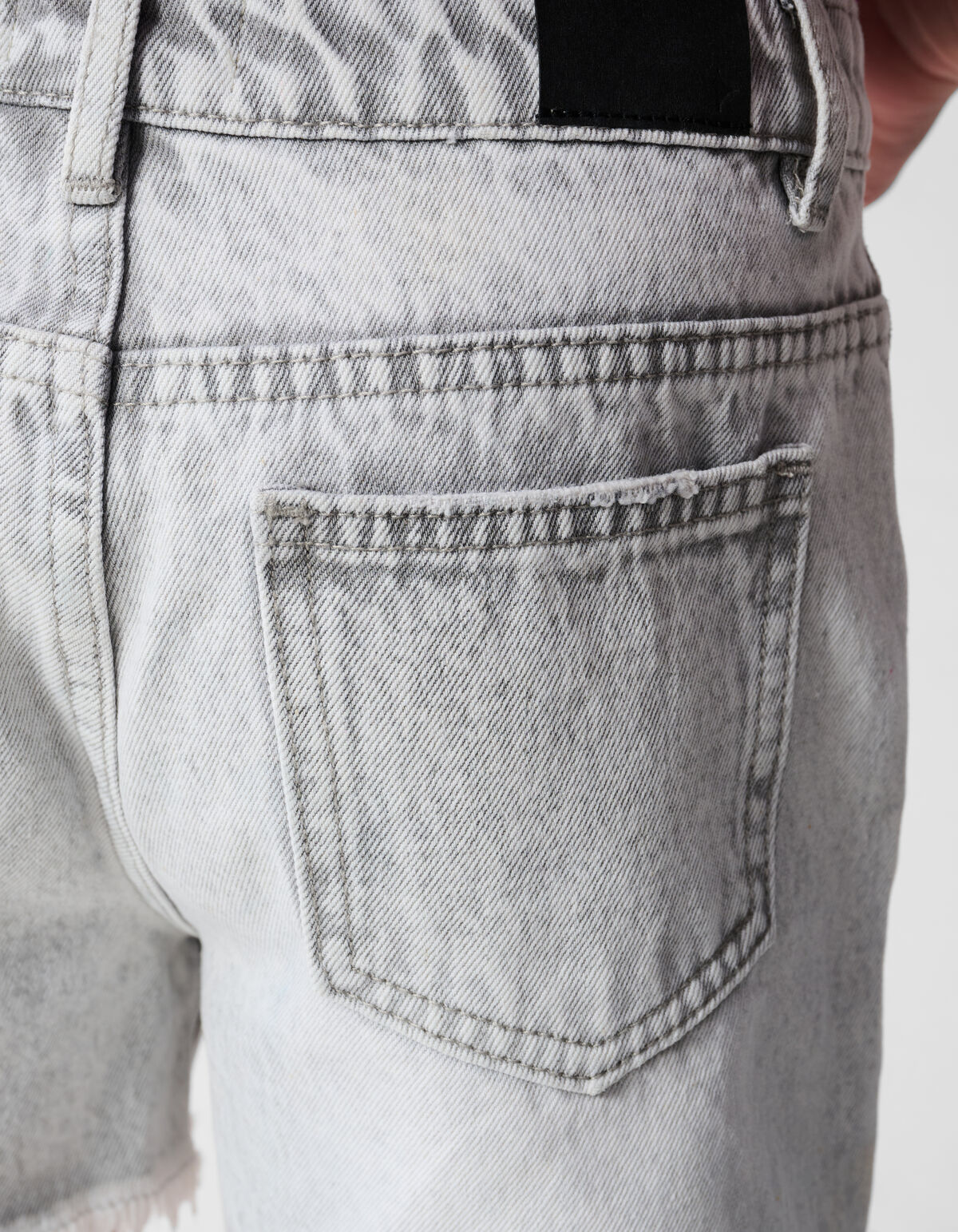 Destroy Denim Short Lichtgrijs