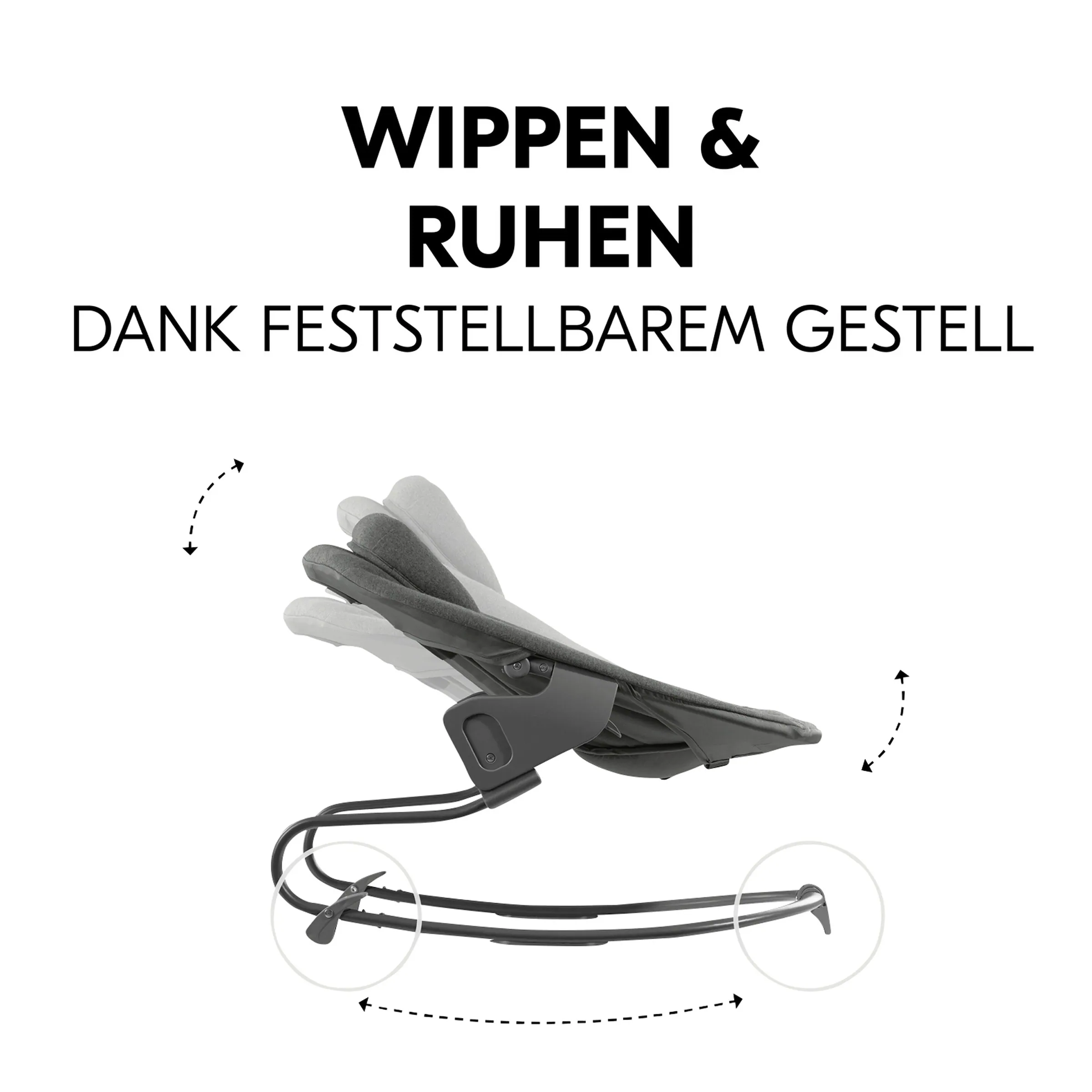 Hauck Babywippe Bouncer Premium für Alpha und Beta Dark Grey