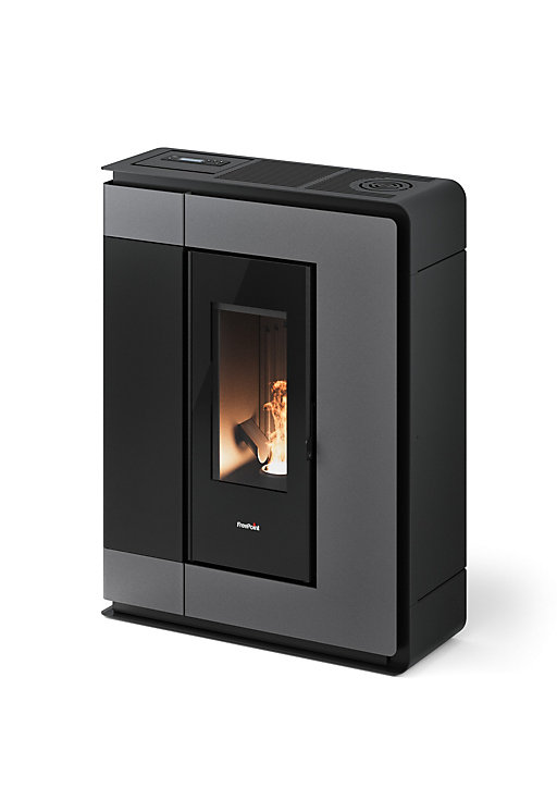 Poêle à granulés Freepoint Arco7 7kW titanium biflux