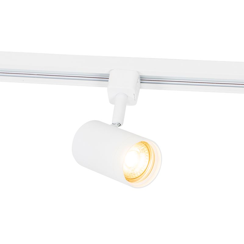 Modern railsysteem met 8 spots wit 1-fase ovaal 200cm - Iconic Jeana