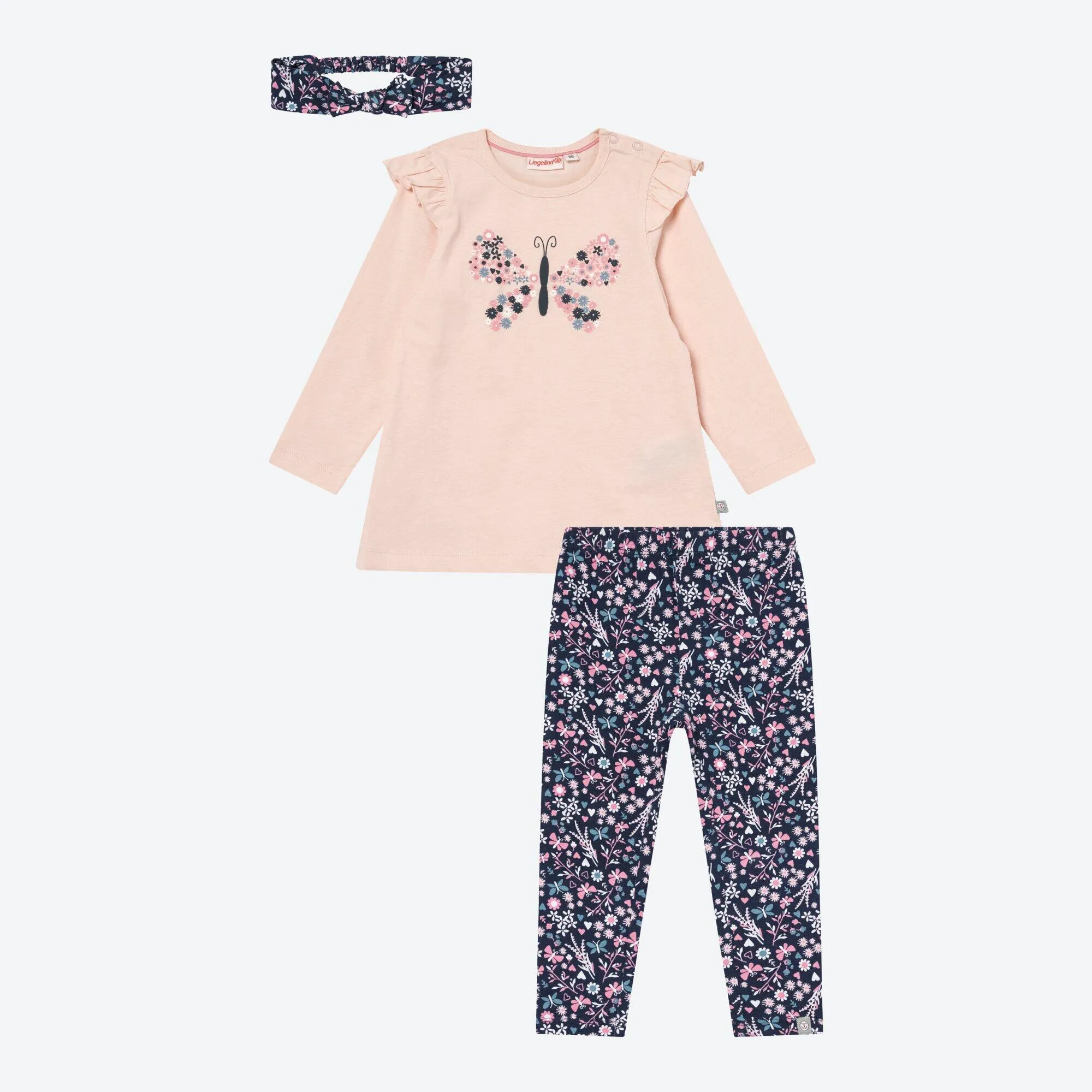 Baby-Mädchen-Set mit Haarband, 3-teilig