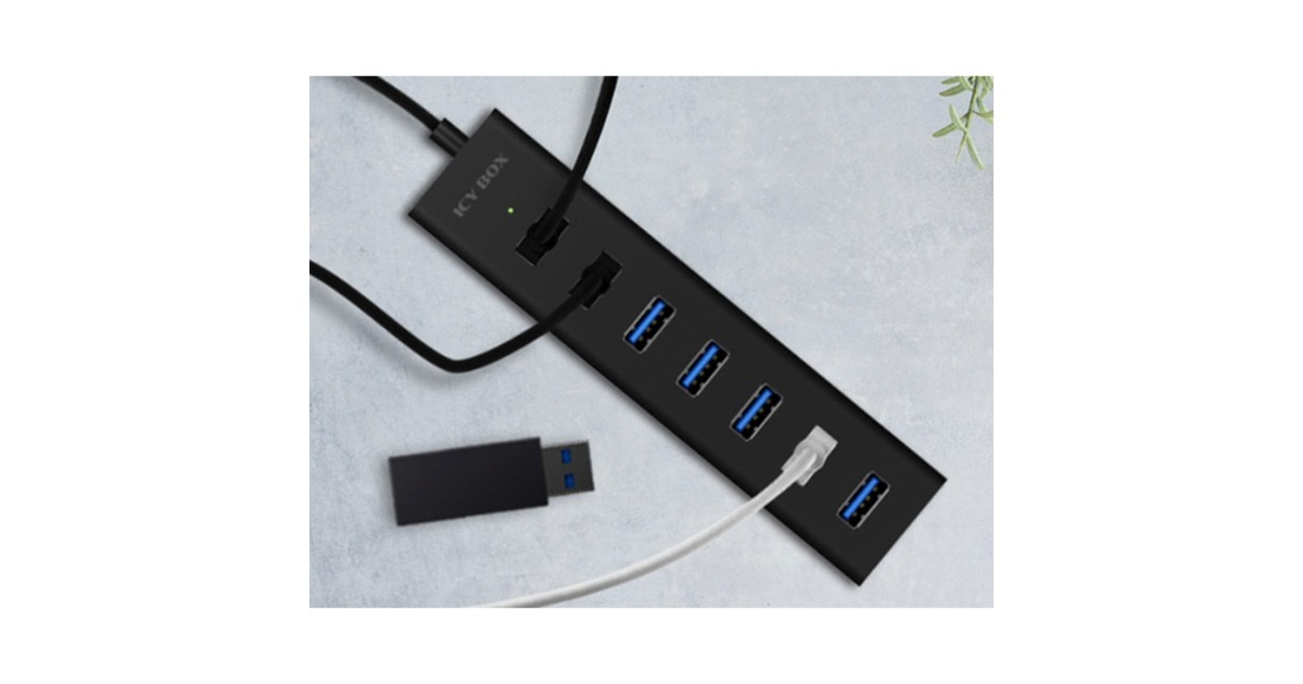 ICY BOXIB-HUB1700-U3 usb-hub  (Zwart)