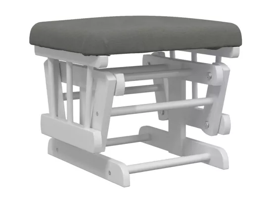 Chaise berçante avec repose-pied Gris foncé Tissu