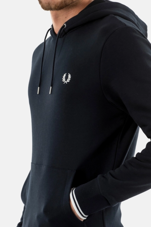 Sweat fred perry tipped hooded sweatshirt 248 navy