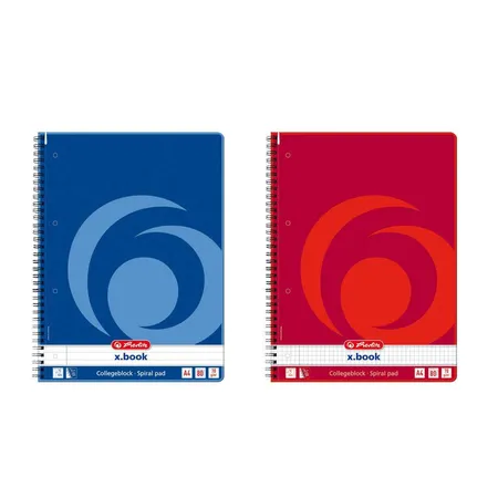 Herlitz Collegeblock DIN A4, 80 Blatt, 2 Stück je 1x liniert + kariert