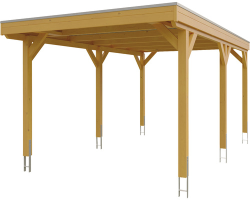 SKAN Holz enkele carport Grunewald 321 x 554 cm licht eiken